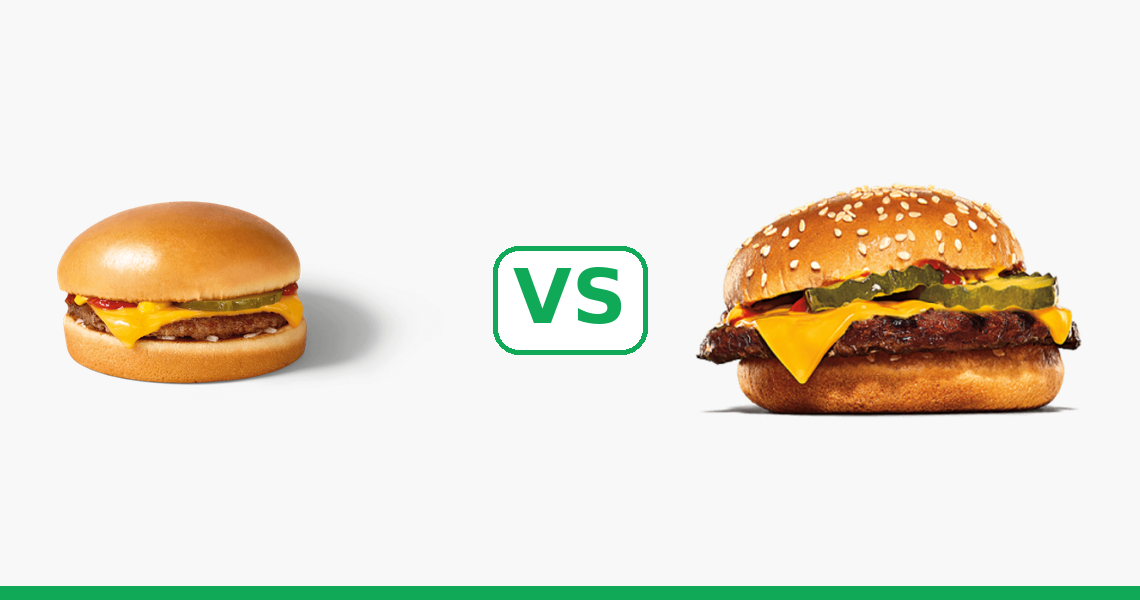 Ile kalorii ma cheeseburger? McDonald's vs Burger King vs KFC
