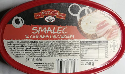 Smalec z cebulką i boczkiem Kotwica