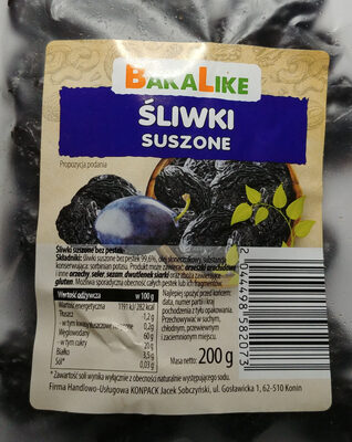 Śliwki suszone bez pestek BakaLike