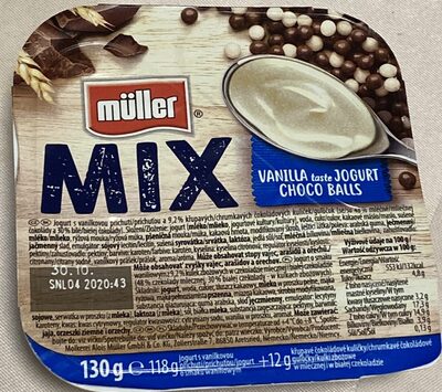 Muller MIX Vanilla taste jogurt choco balls Müller