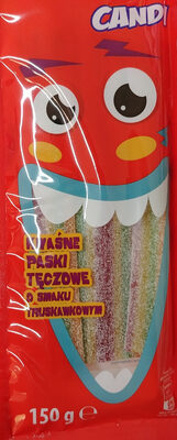 Kwaśne paski tęczowe o smaku kwaśnym. The Candy Plus