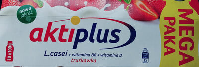 Mleko fermentowane z sokiem truskawkowym z Lactobacillus, Bifidobacterium oraz witaminami B6 i D Actiplus