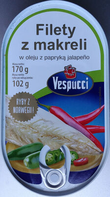 Filety z makreli w oleju z papryką jalapeno Contimax