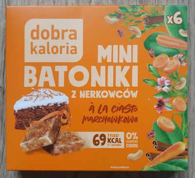 Mini batoniki z nerkowców a la ciasto marchewkowe Dobra Kaloria
