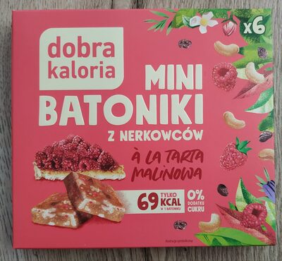 Mini batoniki z nerkowców à la tarta malinowa Dobra kaloria