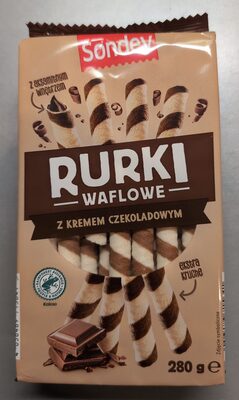 Rurki waflowe z kremem czekoladowym Sondey