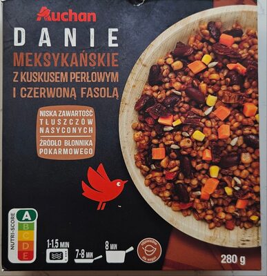 Danie meksykańskie z kuskusem perłowym i czerwoną fasolą Auchan