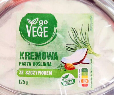 Kremowa pasta roślinna ze szczypiorem Go Vege