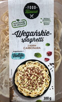 Wegańskie spagetti z sosem carbonara Food House