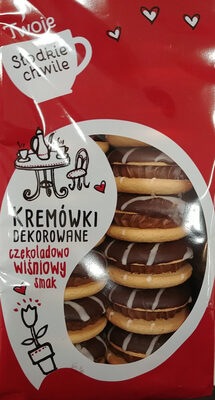 Kremówki Dekorowane czekoladowo wiśniowy smak Dr Gerard