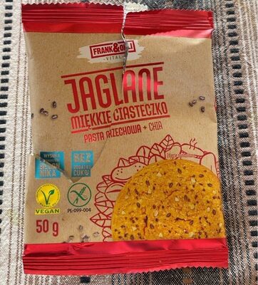 Jaglane miękkie ciasteczko pasta orzechowa + chia Frank&Oli
