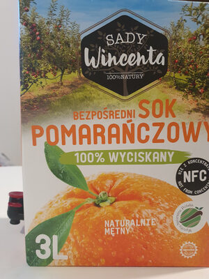 bezpośredni sok pomarańczowy Sady Wincenta