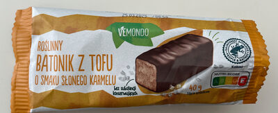 Roślinny batonik z tofu o smaku słonego karmelu Vemondo