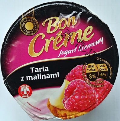 Jogurt kremowy o smaku tarty malinowej Bakoma