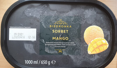 Sorbet mango Biedronka