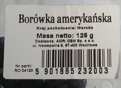 Borówka amerykańska Agri Gem