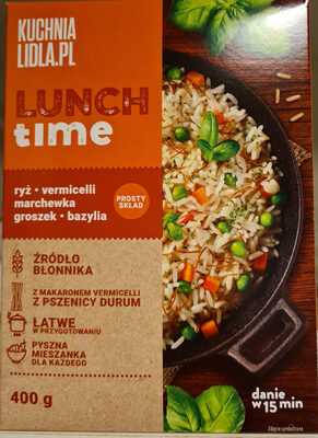 Lunch time - ryż, vermicelli, marchewka, groszek, bazylia Lidl