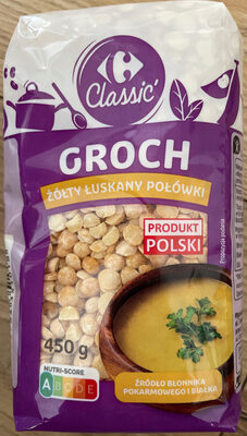 Groch żółty łuskany połówki Carrefour