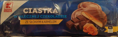 Ciastka w mlecznej czekoladzie ze słonym karmelem K-Classic