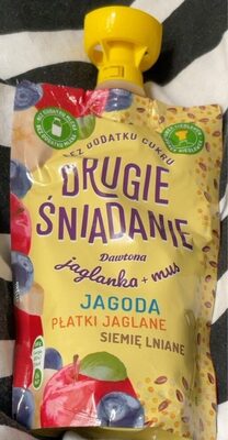 Drugie śniadanie jaglanka+mus jagoda Dawtona