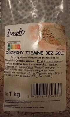 Orzechy ziemne bez soli Simple