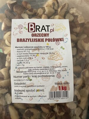 Orzechy brazylijskie połówki brat.pl
