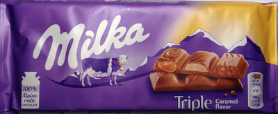 Czekolada mleczna z mleka alpejskiego z kremowym nadzieniem mlecznym. Milka
