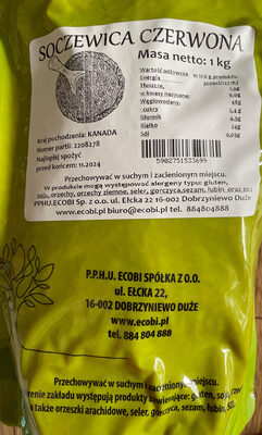 Soczewica czerwona Ecobi