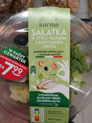 Salad a la Italiana with Chicken and Pesto dobra karma