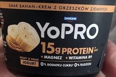YoPRO SNAK BANAN-KREM Z ORZESZKÓW ZIEMNYCH Danone