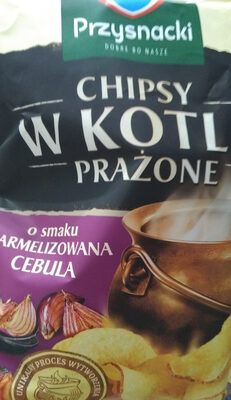 Chipsy w kotle prażone o smaku karmelizowana cebula Przysnacki