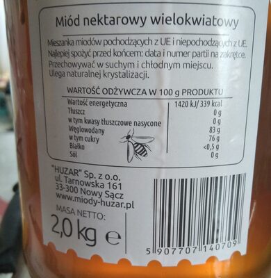 Miód nektarowy wielokwiatowy Miody Huzar
