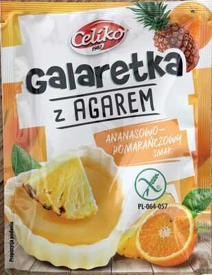 Galaretka z agarem - ananasowo-pomarańczowy smak Celiko