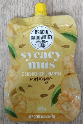 Sycący mus z siemieniem lnianym i mango Bracia sadownicy