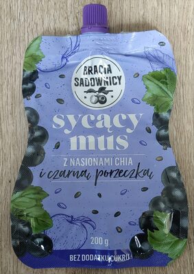 Sycący mus z nasionami chia i czarną porzeczką Bracia Sadownicy