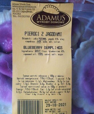 Blueberry dumplings Adamus