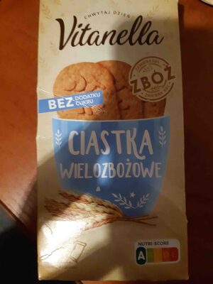 Ciastka wielozbożowe beż dodatku cukru Vitanella