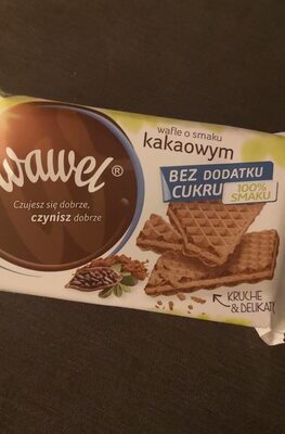 Wafle o smaku kakaowym bez cukru Wawel