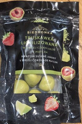 Truskawka Liofilizowana w Białej Czekoladzie Z Matcha Biedronka