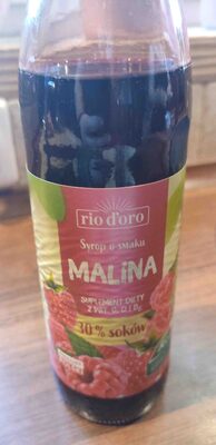 Syrop o smaku malina rio d'oro