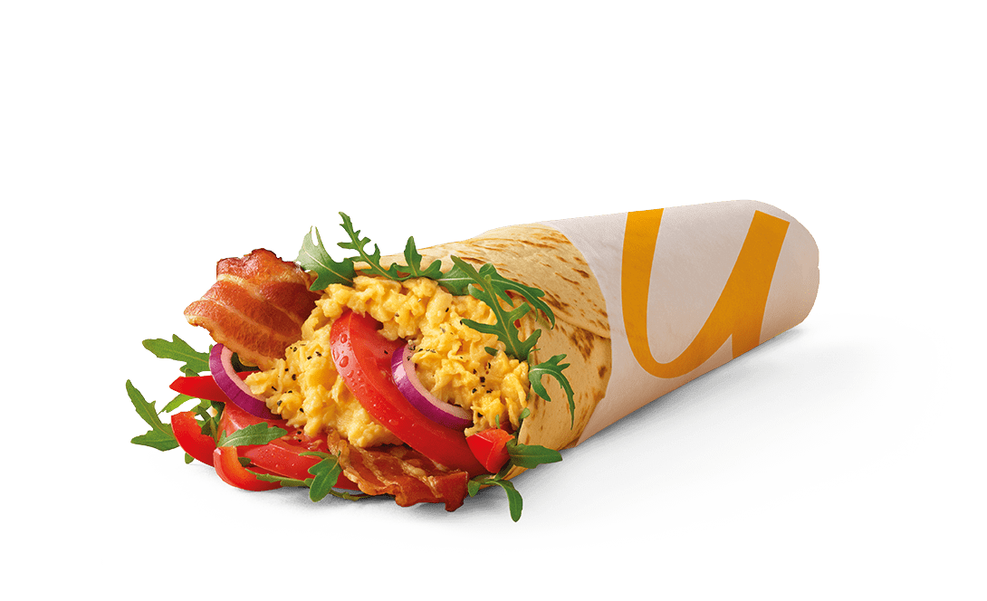 Śniadaniowy McWrap z Jajecznicą i Bekonem