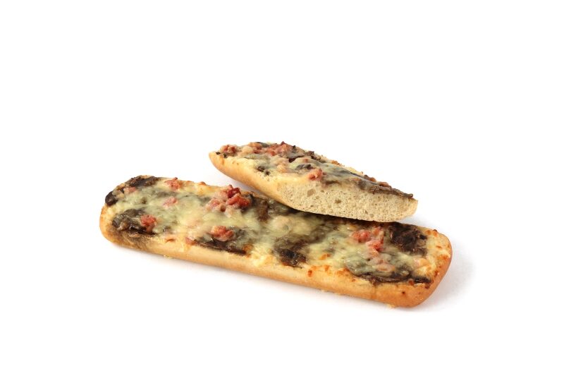 Ciabatta z szynką i pieczarkami
